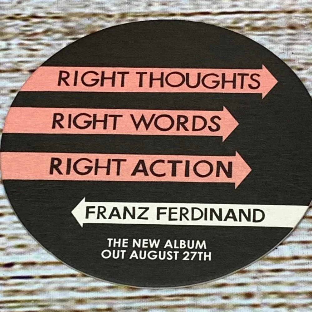 Franz Ferdinand‎ Band Coasters Album Promo Right Thoughts Words Actions 16-Piece